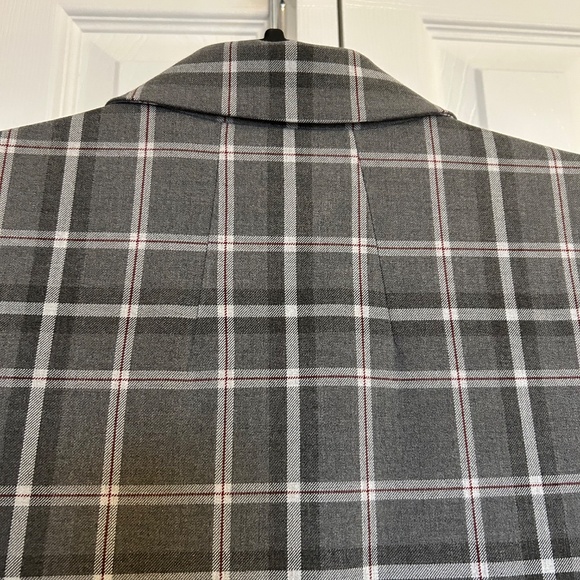 NWT Kit&Ace Go To Stretch Suiting Long Plaid Jacket with Side Vents Size Small - Picture 5 of 16